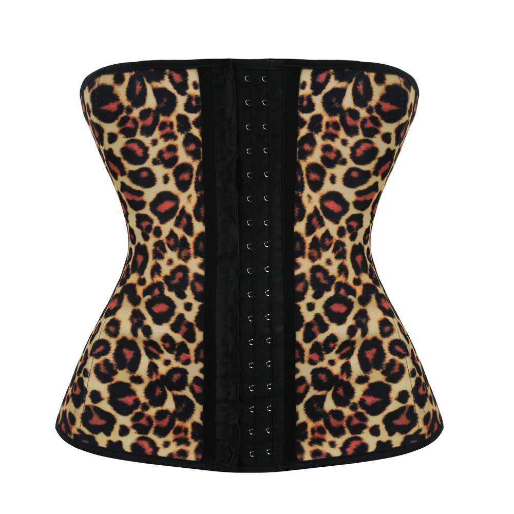 

Custom logo designer printing plus size latex rubber waist trainer corset for women