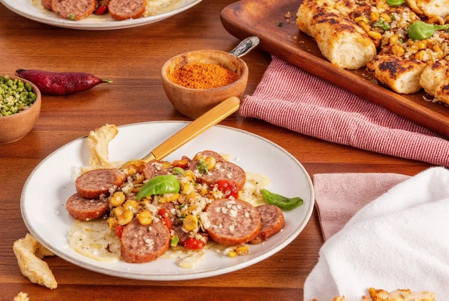 Sweet and spicy Italian sausages side by side