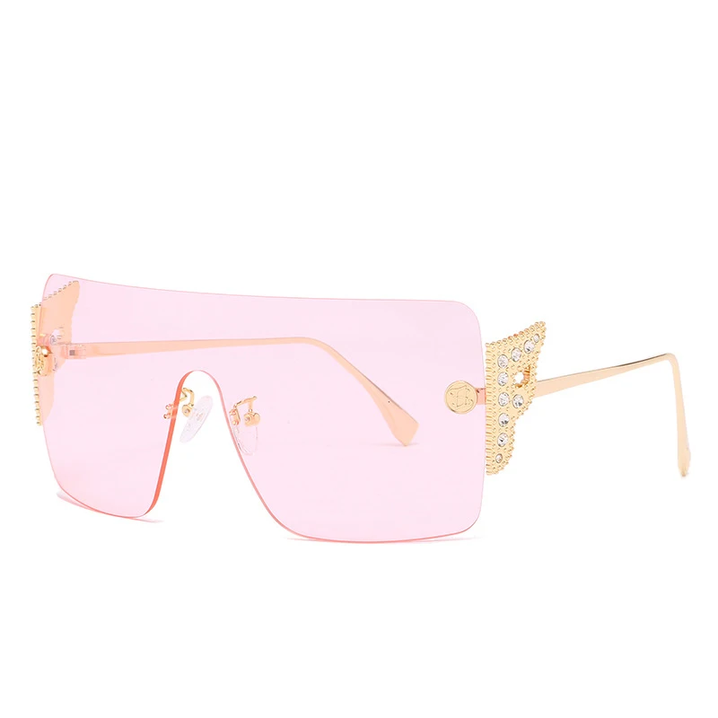 

Finewell private label mens sunglasses vintage frameless sunglasses 2021 woman glasseswoman sun glasses pink lens