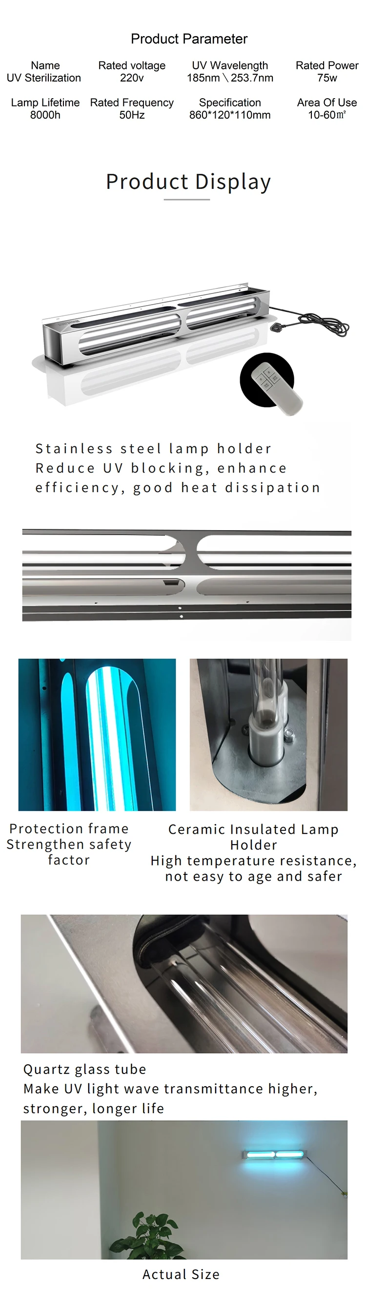 T8 uv lamp germicidal 30w swdk