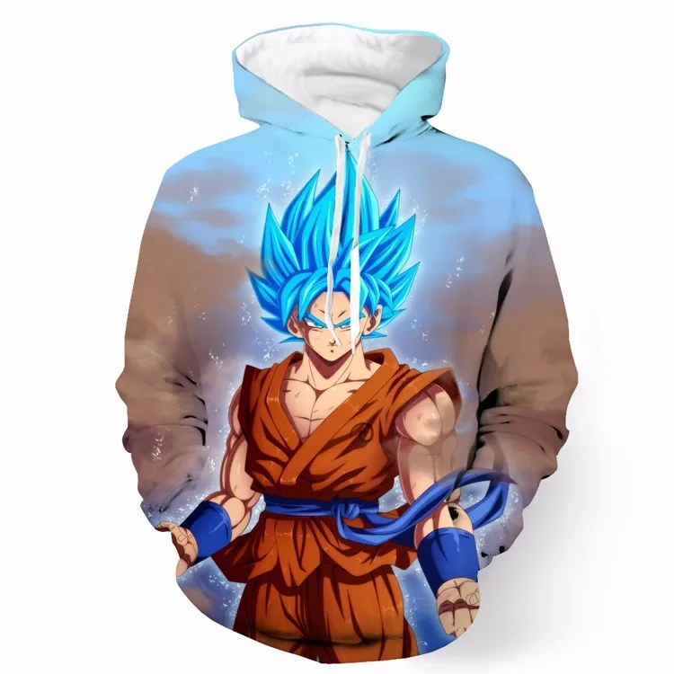 

3D Printing Anime Saiyan pattern Hoodie men's and women's Casual Hoodie Custom Cartoon Goku Pattern men's Hoodie, Custom colors