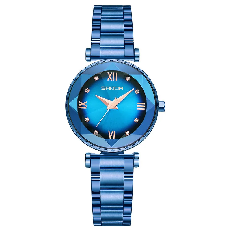 

New trend starry sky quartz steel belt personality fashionable ladies watch