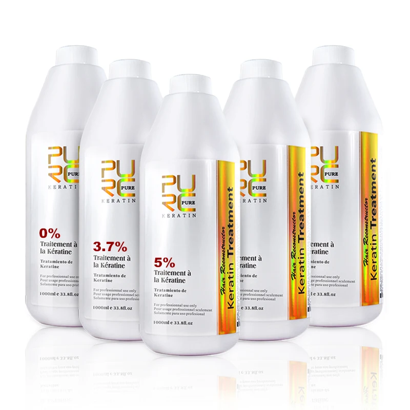 

Wholesale OEM/ODM PURC Keratin Hair Treatment High Quality Pure Keratin Straightening Cream Custom Keratina 1000ml/500ml/300ml