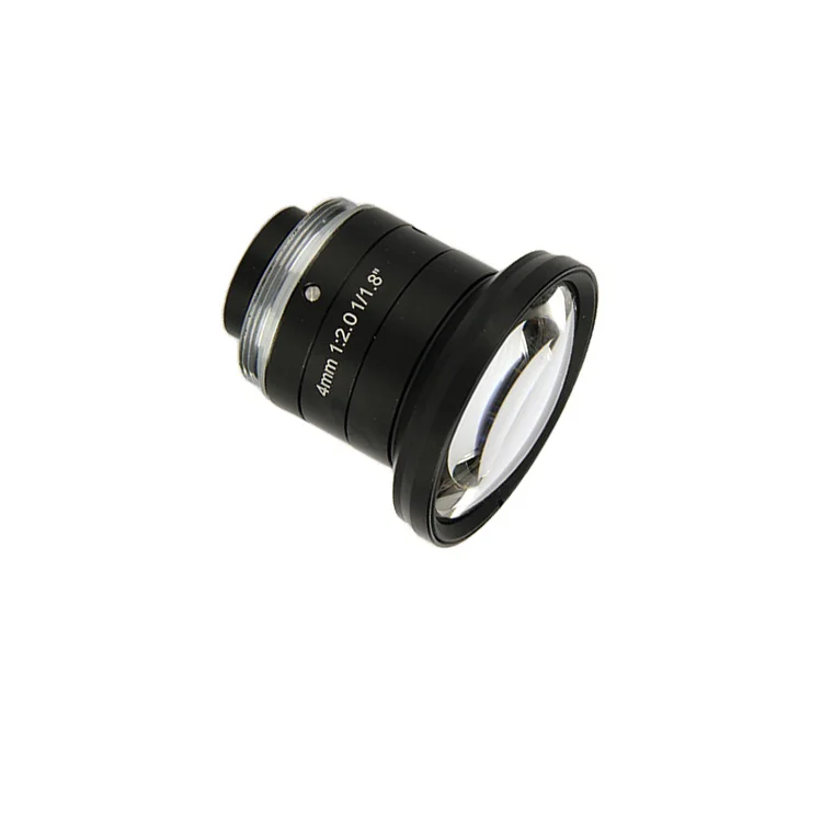 

Machine vision large Angle 4mm F2.0 5MP 1/1.8" Fixed Focus C-mount FA industrial camera lens, Black