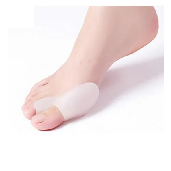 

Pain Relief Bunion Foot Care Guard Corrector Stretcher Gel Silicone Toe Separator, White, skin