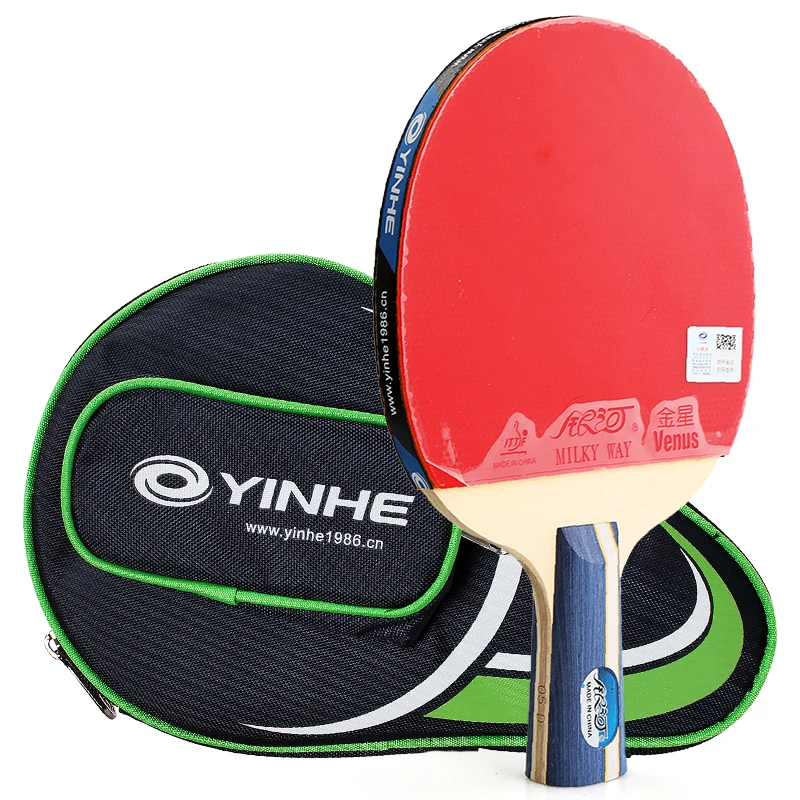 

YinHe genuine table tennis racket for children and students professional table tennis straight horizontal shot, Red+black
