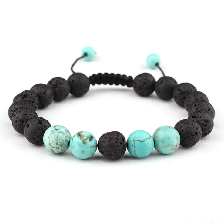 

Wholesale nice price Hot Sale Adjustable Chakra Natural Volcanic Stone Bead Bracelet