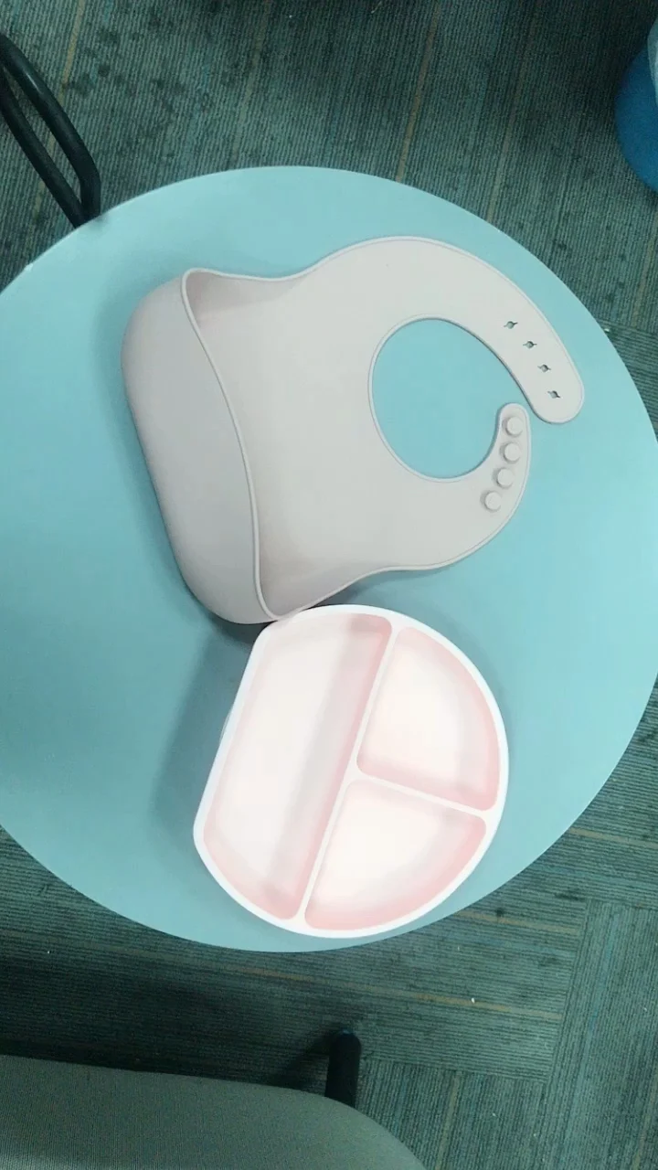 

High Quality Amazon Hot Sales Baby Products Divided Design Children Plate Set Pick