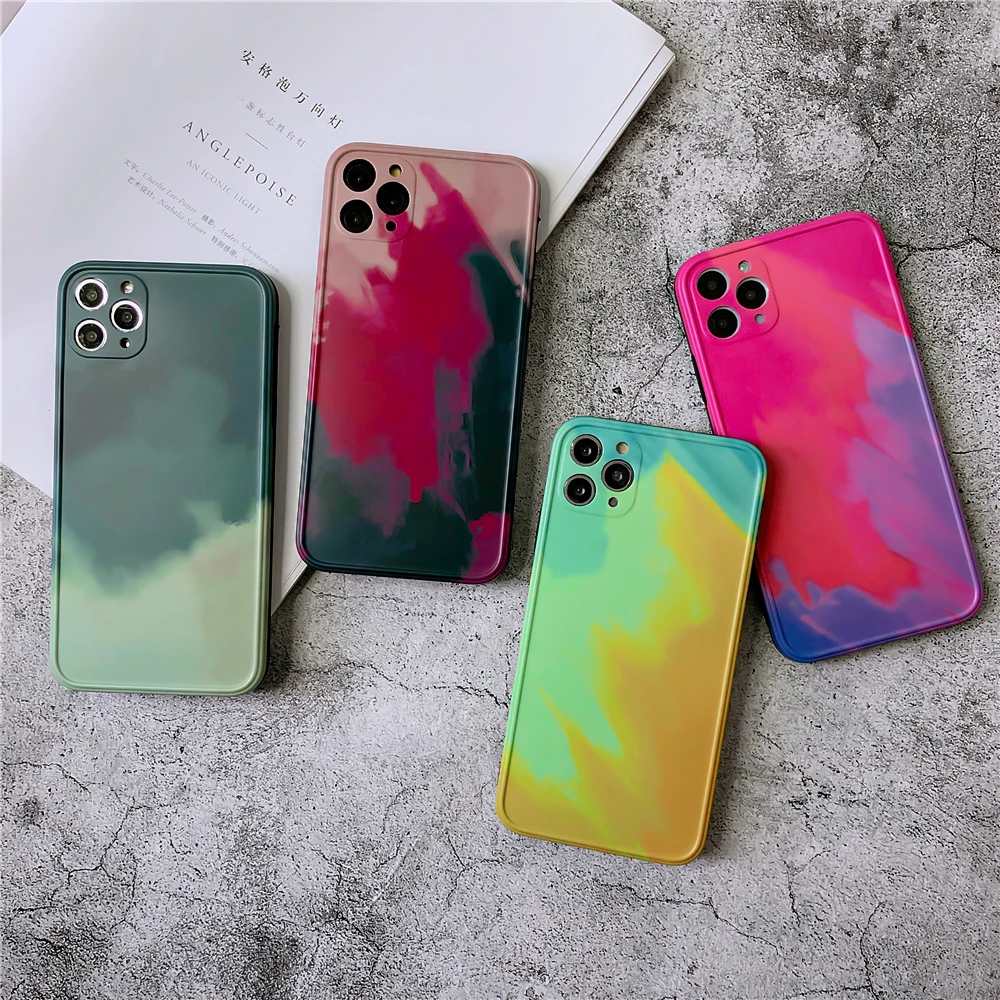 

2021 new unique design IMD Mobile phone bag for iPhone11 promax watercolor phone case for iPhone12promax and xsmax