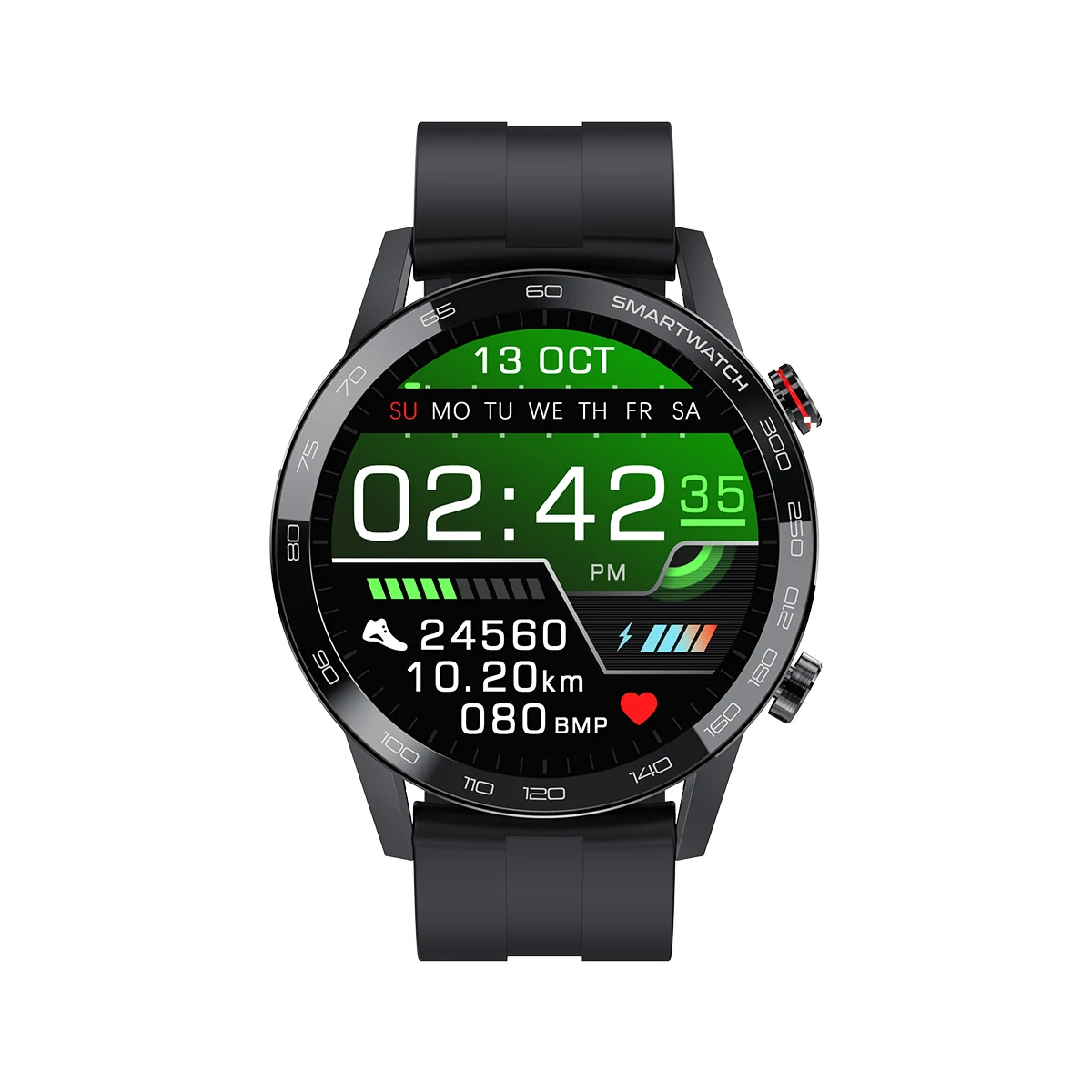 

L16 smartwatch full round screen wristwatches sport reloj inteligente ecg ppg heart rate tracker waterproof smart watch, Black, red