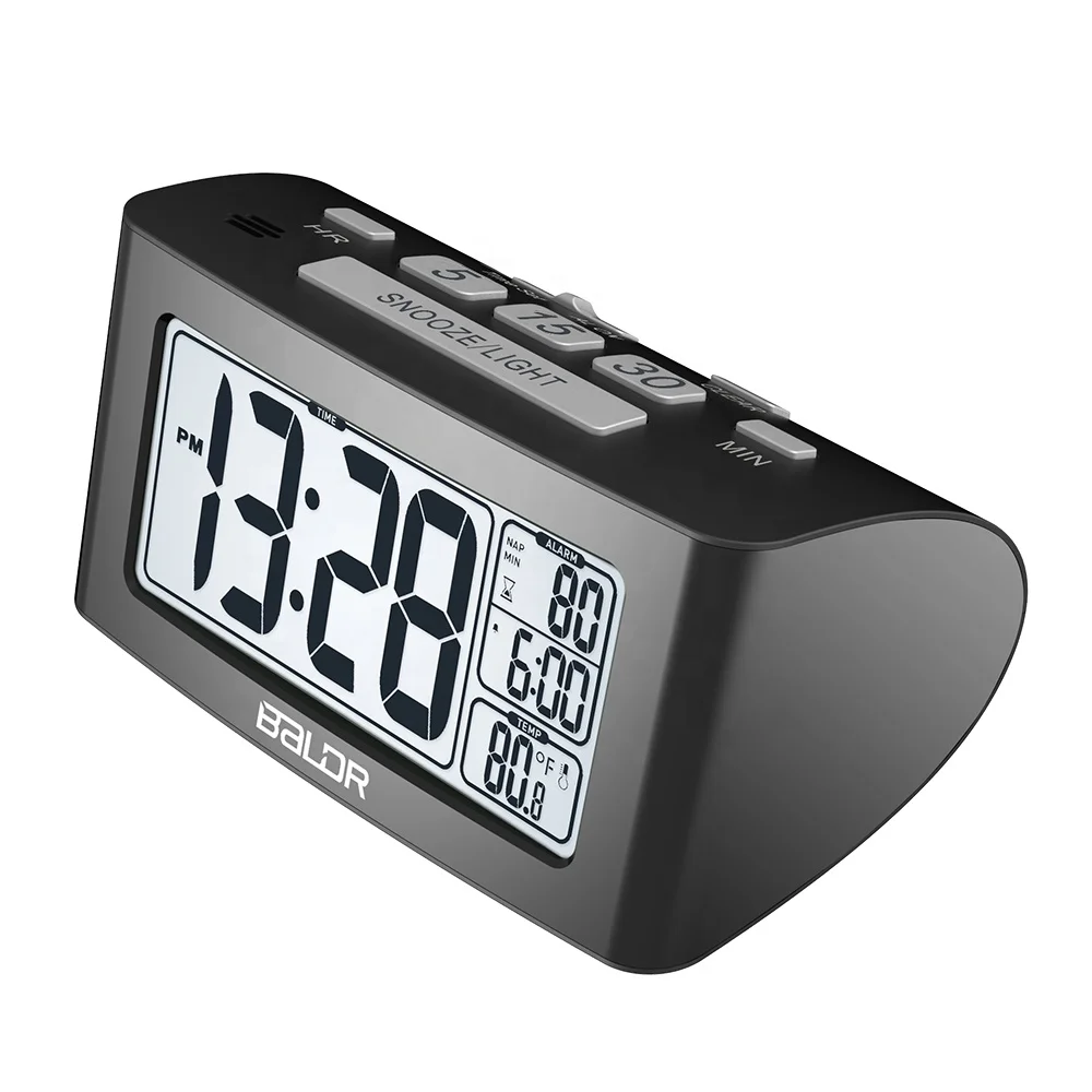 

Markdown clearance sale Digital Nap Alarm Clock Electric Table Snooze Table Clock with Backlight Indoor Thermometer