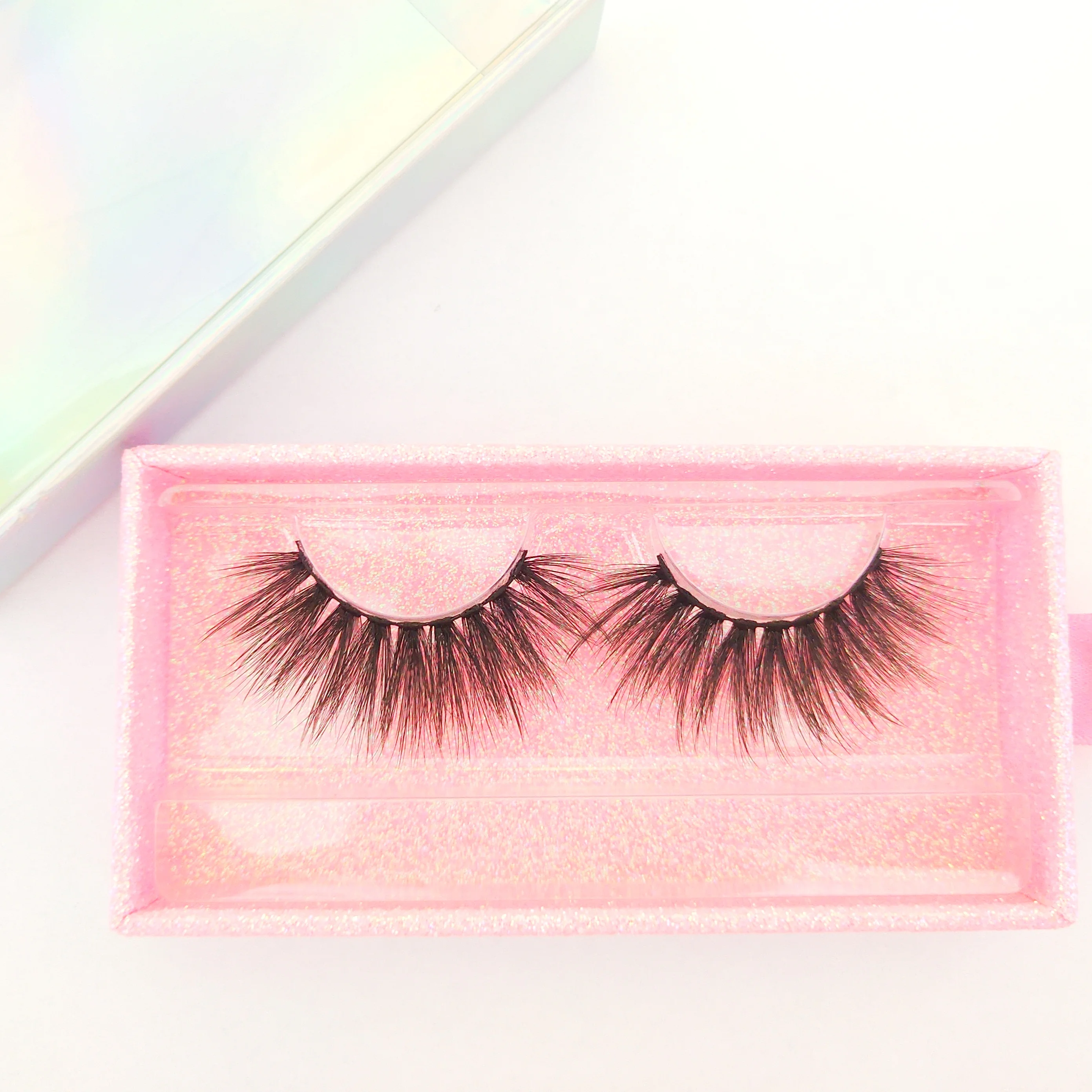

natural and soft thin band 5d faux mink Eyelashes Cruelty Free Silk Eyelashes Vendor With Custom Eyelash Packing, Natural black
