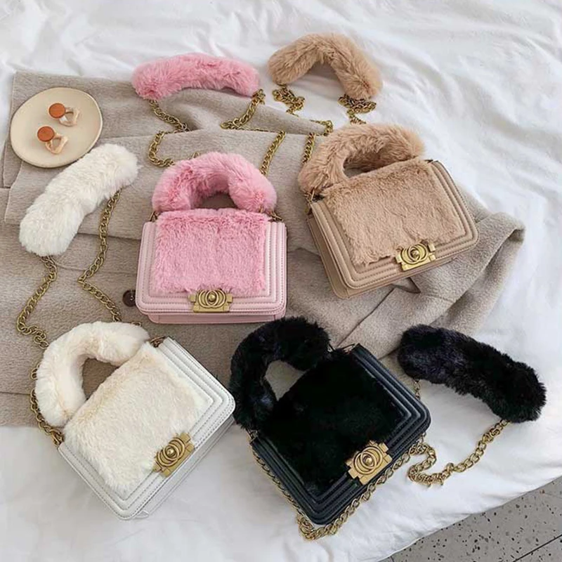 

High demand products exquisite fashion mini plush women's summer handbag, Customizable