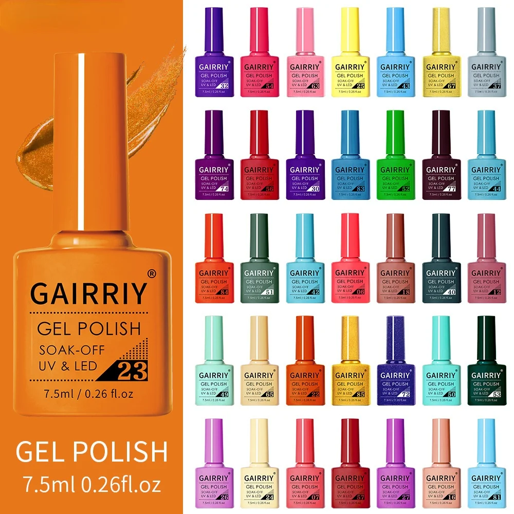 

7.5ml Color Nail Polish Bottle 88colors Uv Gel Polish Pure Varnish Long Lasting Shinny High Quality Salon Art Tools Gel Nail