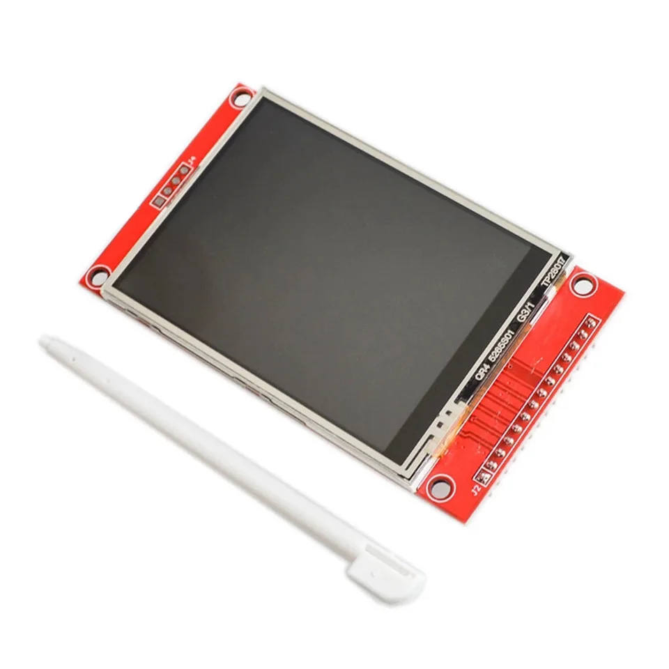 

2.8" SPI TFT LCD Touch Panel Serial Port Module With PBC ILI9341 2.8 Inch SPI Serial White LED Display with Touch Pen 240x320