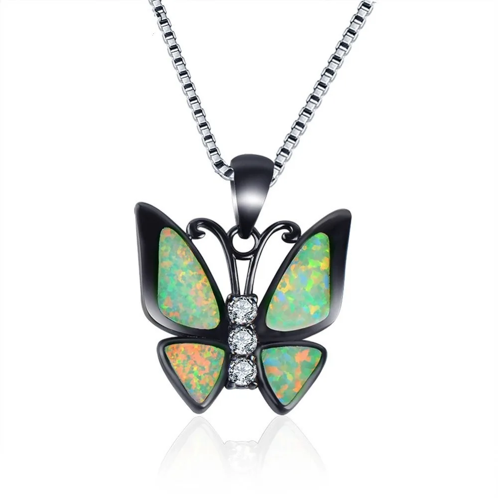 Animal Butterfly Crystal Silver Pendant Necklace Sweater Chain Women Jewelry New 