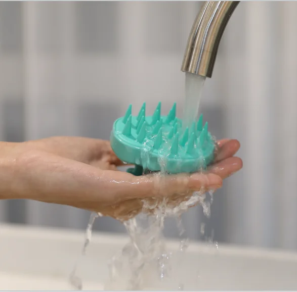 

amazon hottest silicone hair massage shampoo brush, Customized color