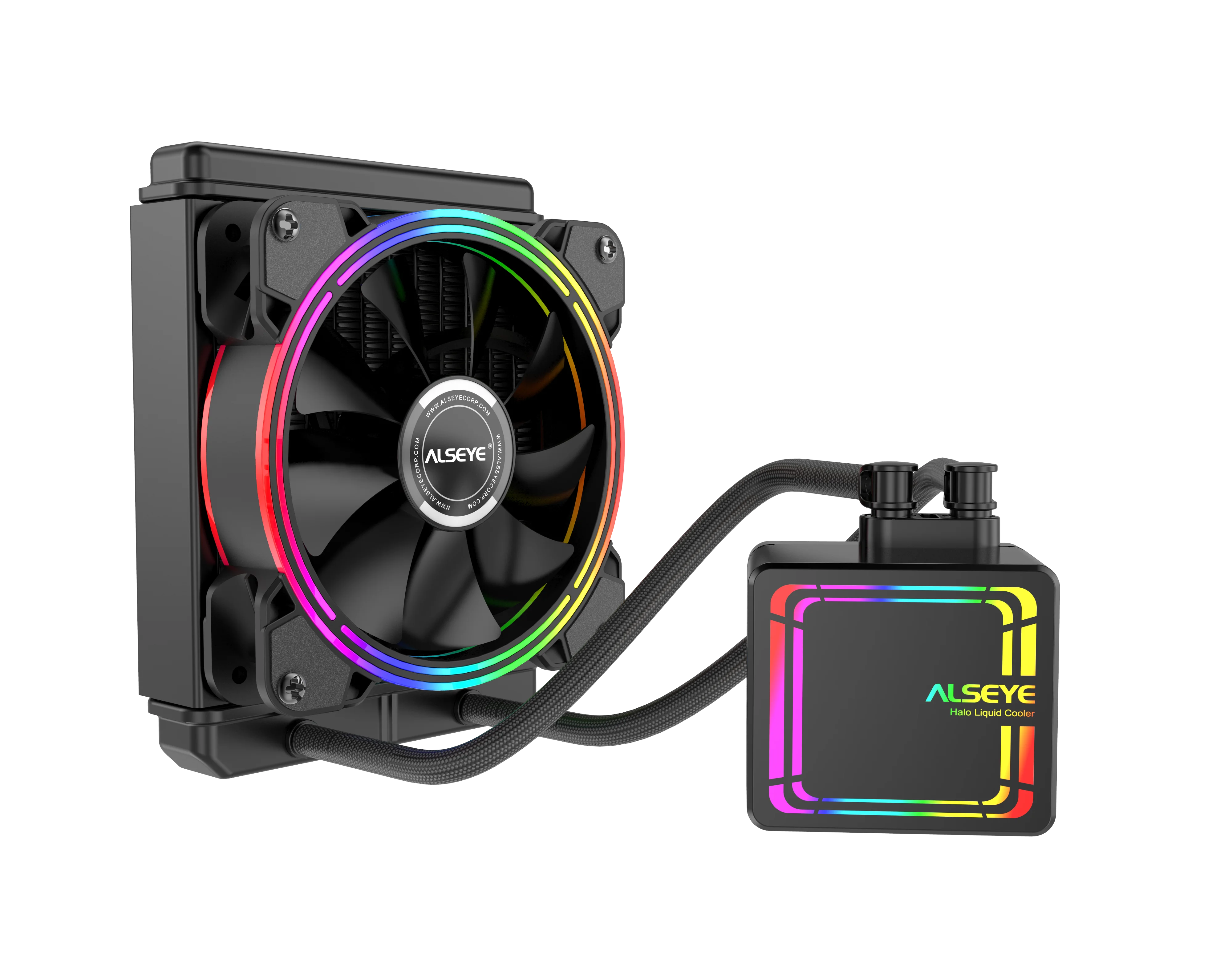 

ALSEYE 2 Rainbow RGB fan kit cpu cooler with cpu water cooling block