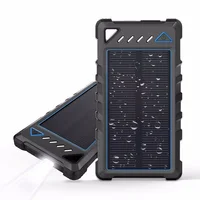 

2020 Amazon Hot Selling Portable Solar Power Bank 10000mah IP67 Waterproof High Quality Powerbank Solar Charger For Mobile Phone