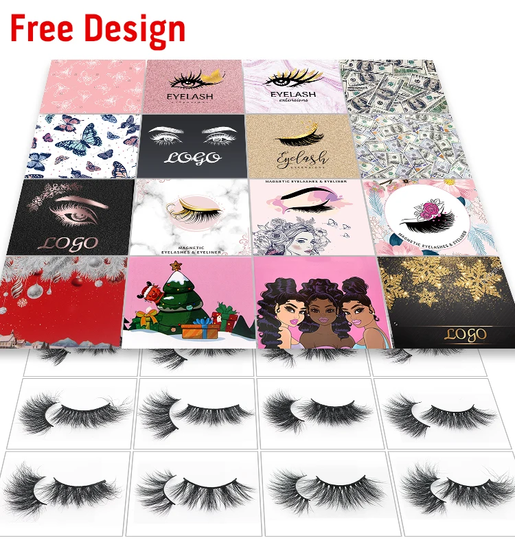 

Wholesale 3D Handmade Synthetic Eyelashes Soft and Comfortable Lashes 5 Pairs Eyelash Vendor Customized Boxes Fur Hand Made 25MM, Natural black or colorful