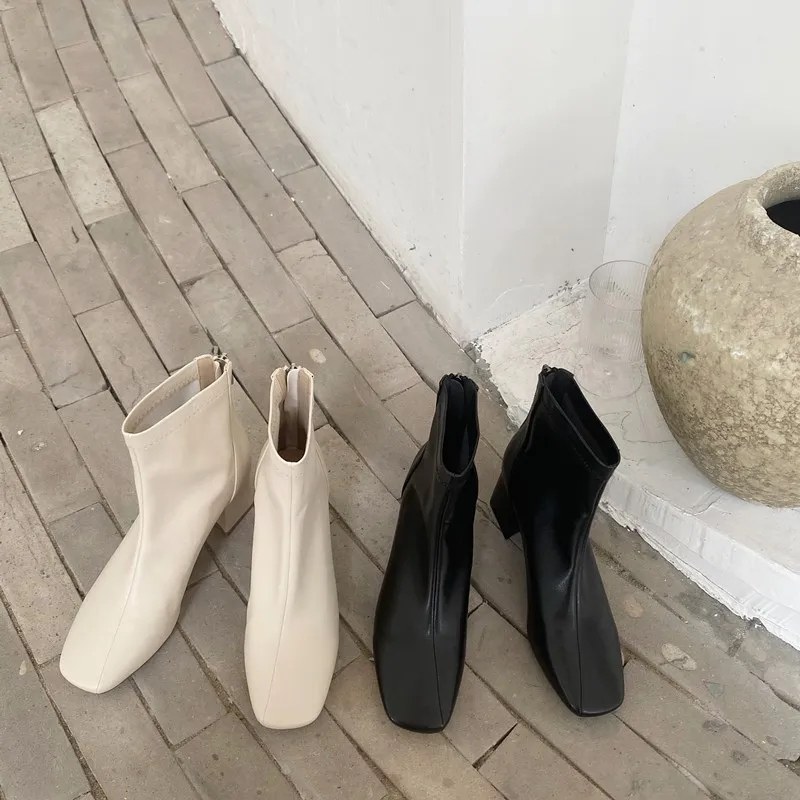

Fashion Warm Plush Snow Boots Ladies Pu Leather Shoes Winter Ladies Casual Jason Martins Botas Mujer Spring Women's Ankle Boots