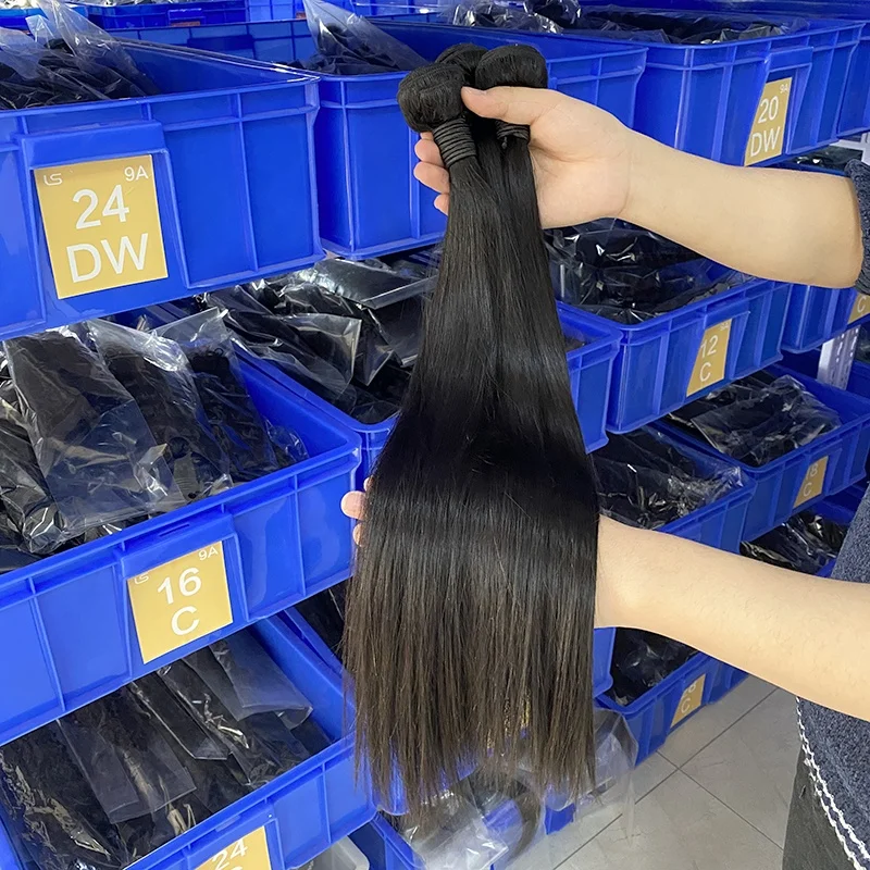 

Charm 11a Human Hair Bundles, Cuticle Intact Temple Hair From India, Single 100% Human Straight Hair Extensions