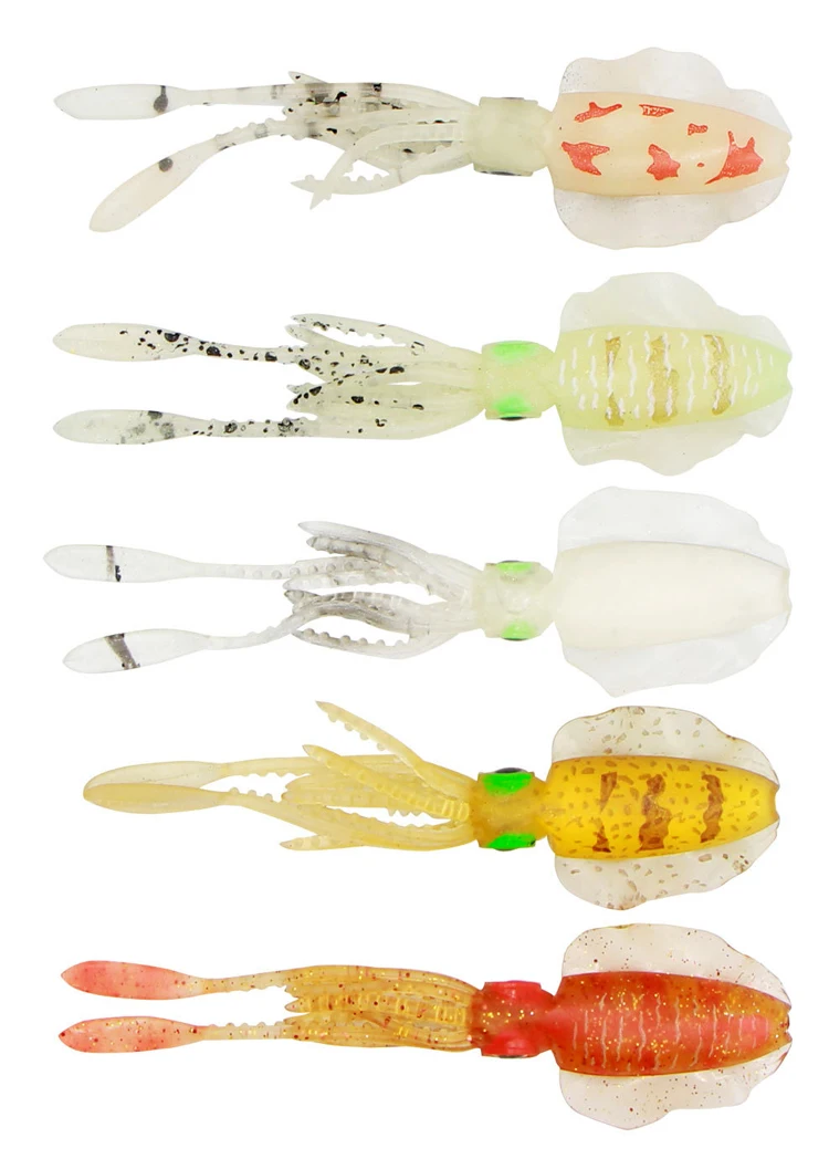 Fishing Soft Lure 4.3g/8.4g/14g 9.5cm/12cm/15cm Luminous/uv Squid Jig