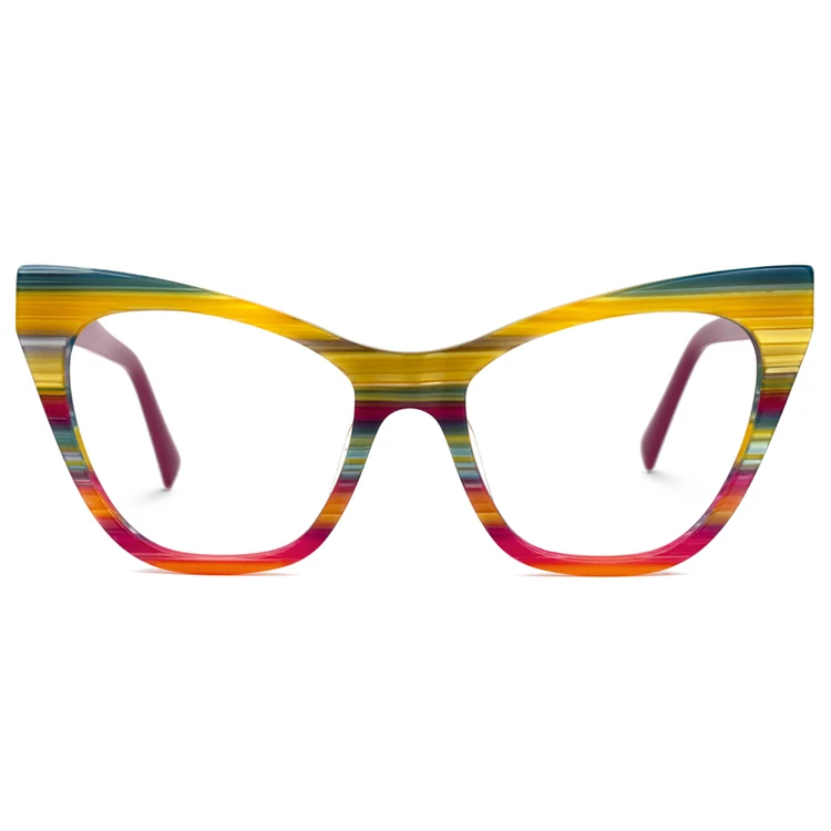 

Zeelool Vooglam Wholesale Fashionable In Stock Cat Eye Acetate Optical Eyeglasses Women Designer Glasses For Sale
