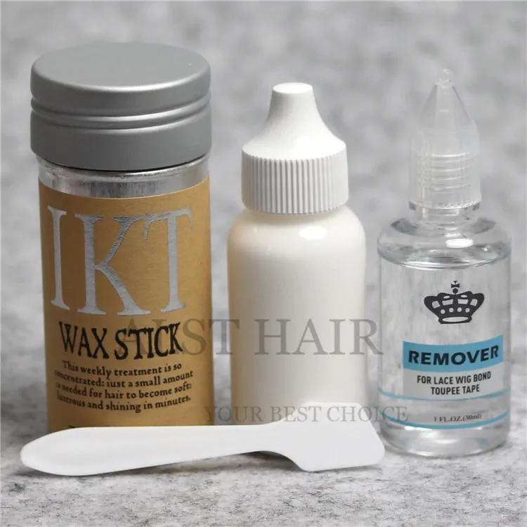 

Hot Selling Strong Hold Lace Wigs Glue Adhesive And Remover And Hair Wax Stick Set Package, Invisivle lace glue
