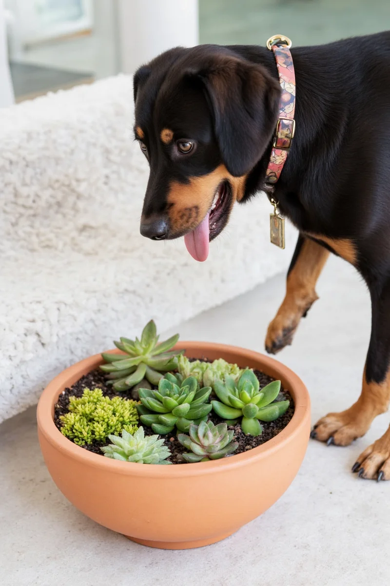 9 adorable ways to design a pet integrated succulent garden that won t get chewed up