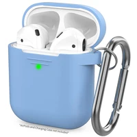 

Free Sample Protective for Airpods Cover Soft Silicone Chargeable Headphone Case Carabiner for airpods case skin