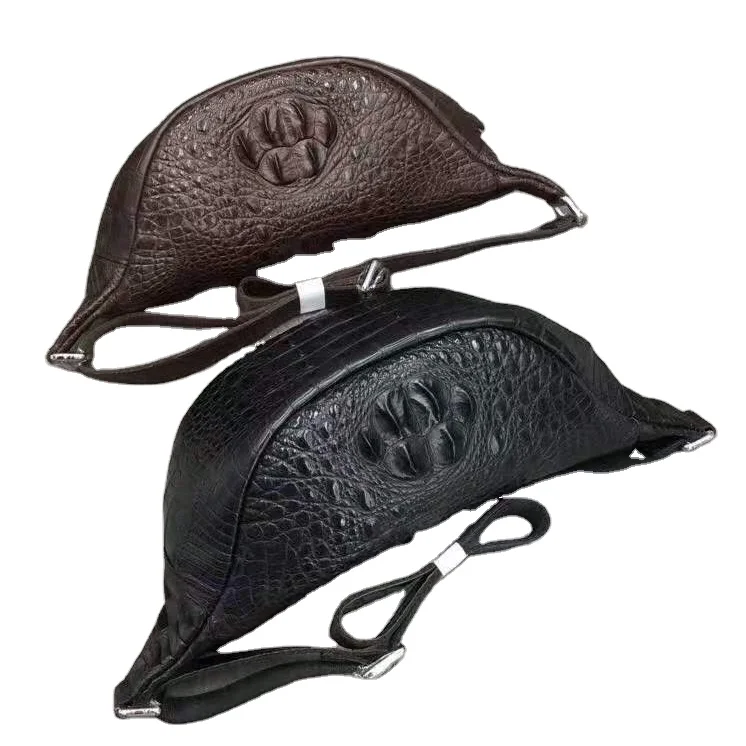 

China Fashion Luxury Exotic Real Crocodile Leather Crossbody Handbag for Men with High Quality, More