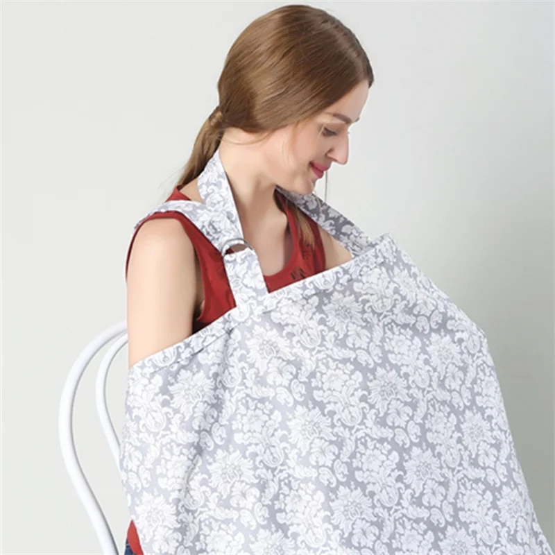 

Summer Outdoor 160cm Wide Women Shawl Baby Feeding Covers,Breathable 100% Cotton Printing Mother Breastfeeding Nursing Cover, Picture shows