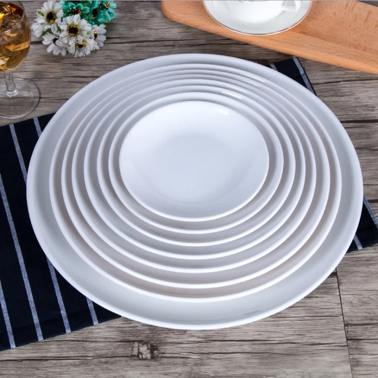 Savall Horeca Restaurant 6 Inch Round White Ceramic Salad Plate Ceramic