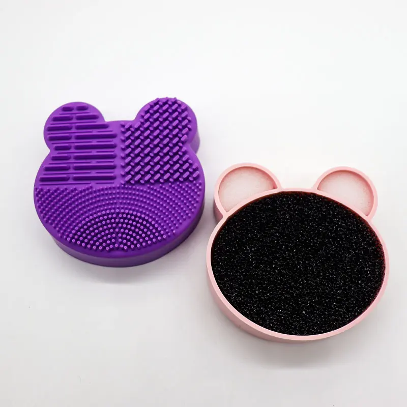 

panda lovely bear silicone makeup brush cleaner dry cleaning foam for wet