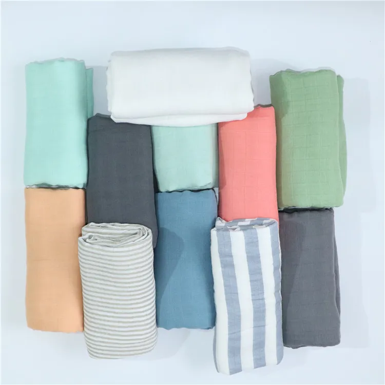 Solid Color Muslin Swaddle Blankets Custom Packaging Muslin Baby Swaddle Blanket Wraps Buy