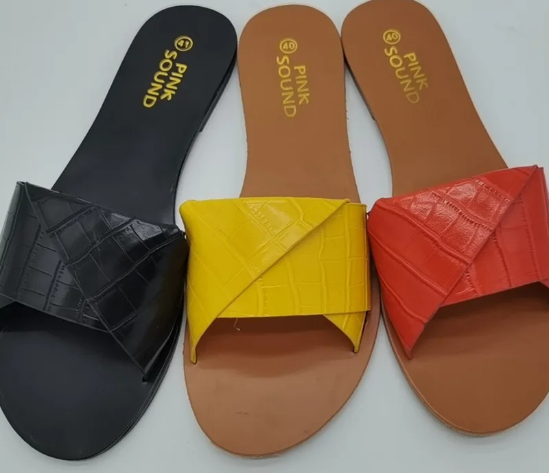 

Sandals shoes women 2021 leather sandals outdoor beach slippers slides woman sandals shoes summer flat