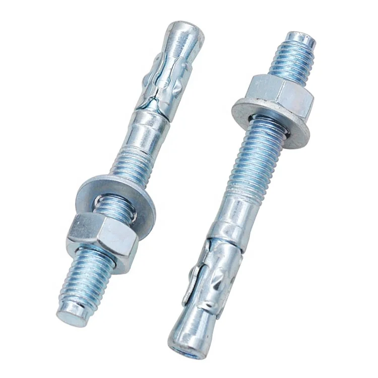 
Zinc Plated Carbon Steel Wedge Anchor Expansion Anchor Bolt Through Bolt 