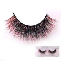 

mink eyelashes vendor color false lashes custom lash boxes 3D colorful mink eyelash