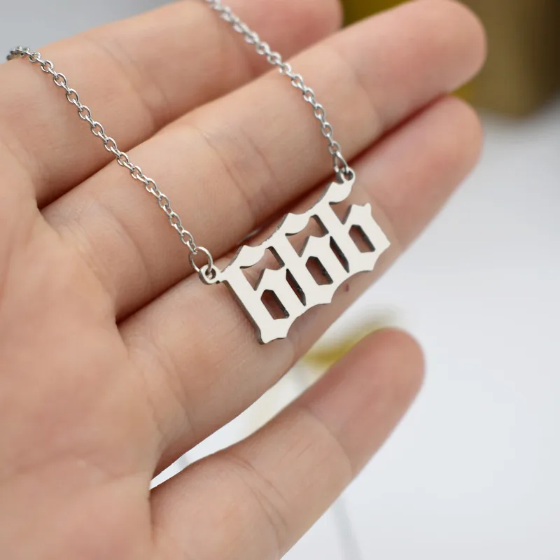 

2021 Fashion Personality Number 111-999 Stainless Steel Gold Plated Number Custom Number Necklace