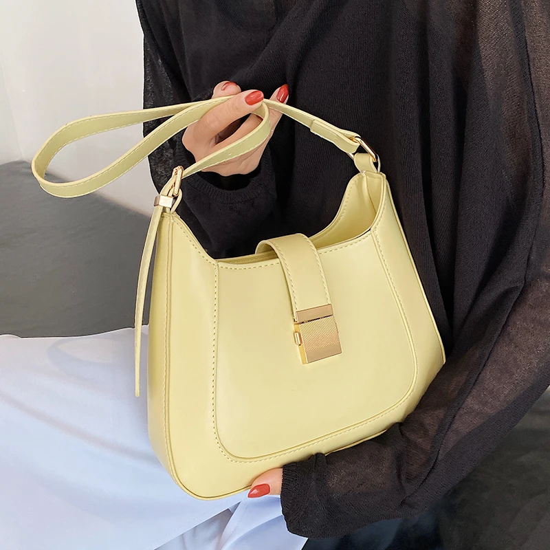 

2021 Fashion Luxury Simple Designer Small PU Leather Purses and Handbags Women Hand Bag