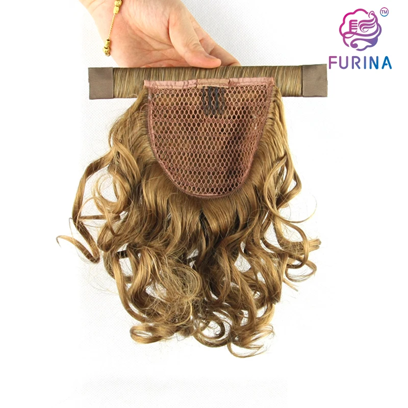 

Factory wholesale Ponytail Hair Synthetic Curly Fluffy Ponytail Extensions ombre hairpiece accessories for Black Women, Pure colors/ombre color/ customized colors