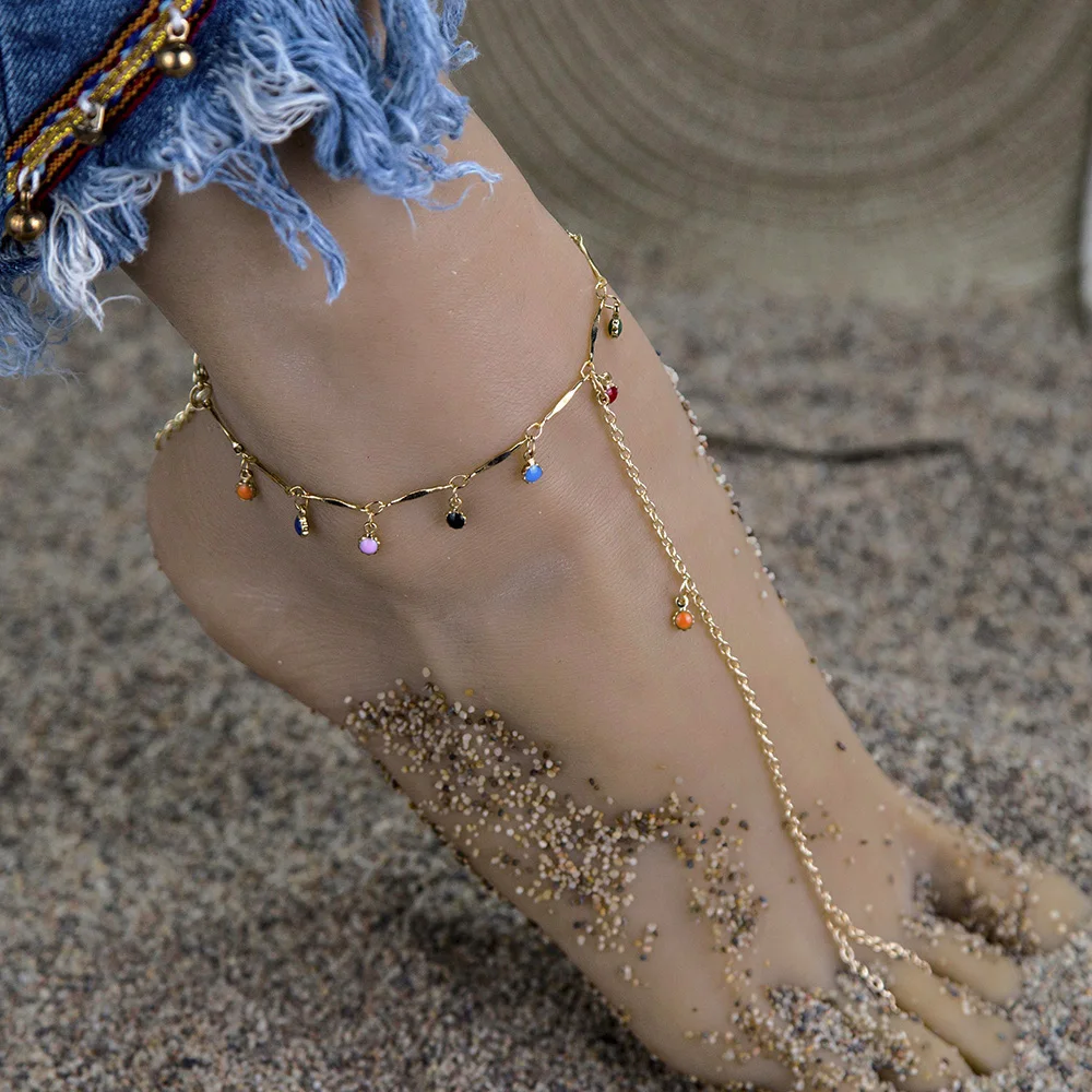 

Fashion Gold chain unique anklet for women Wholesale N206172, Silver