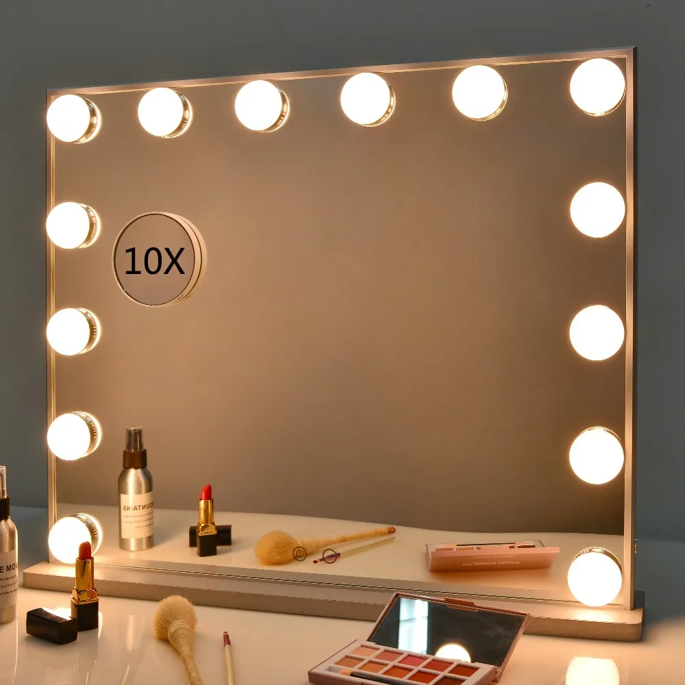 Beautme walmart lighted led light make up mirror magnification professional white vanity mirror