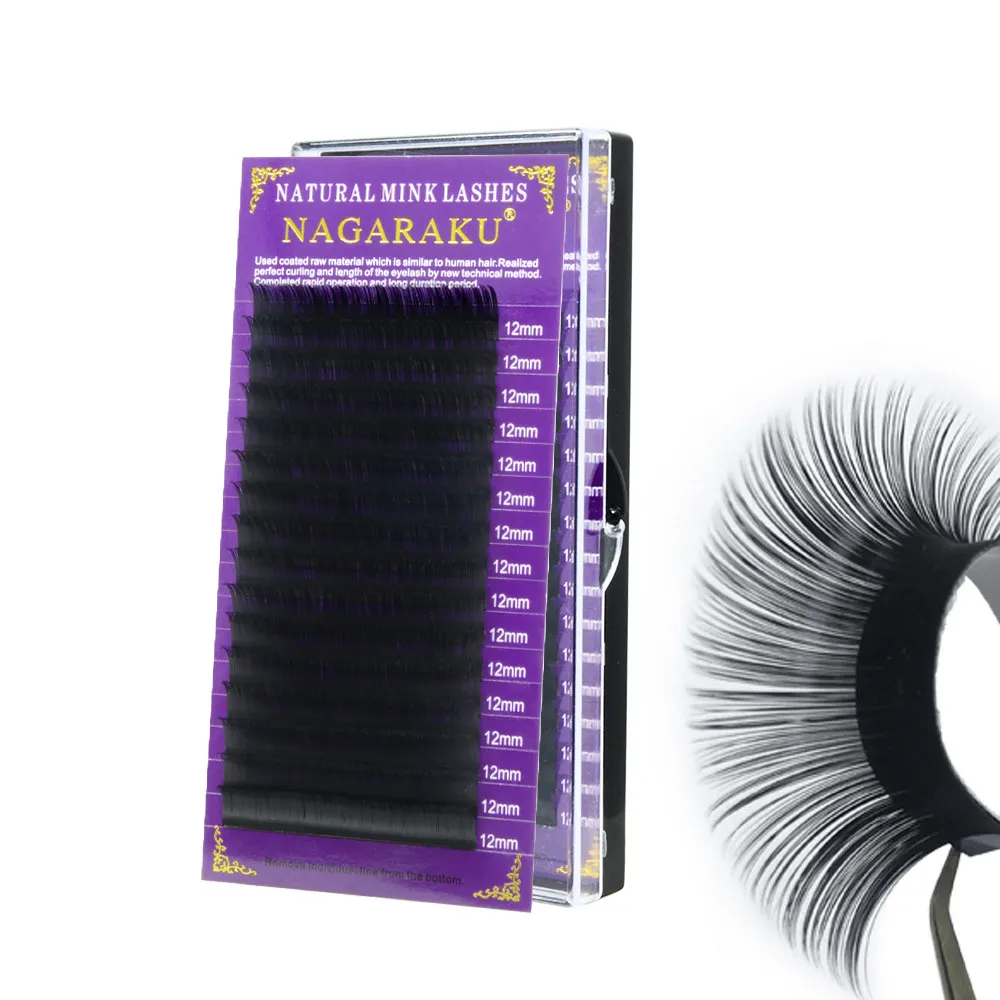 

NAGARAKU Synthetic Mink Lash Extension Russian Volume eyelashes individual eyelash extension mink eyelash, Black