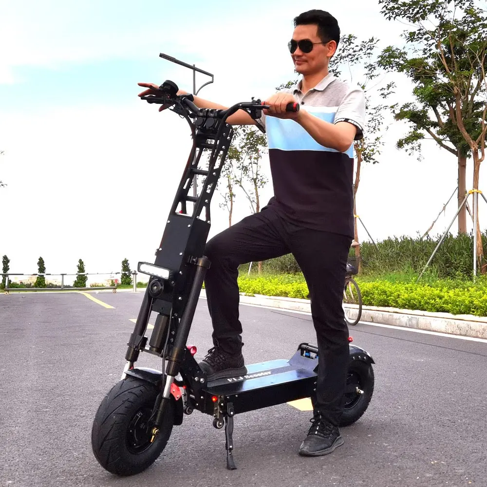 

FLJ 13inch fat tire 6000W electric scooter adult with two wheels 80-150kms range dual motor kick scooter e bike