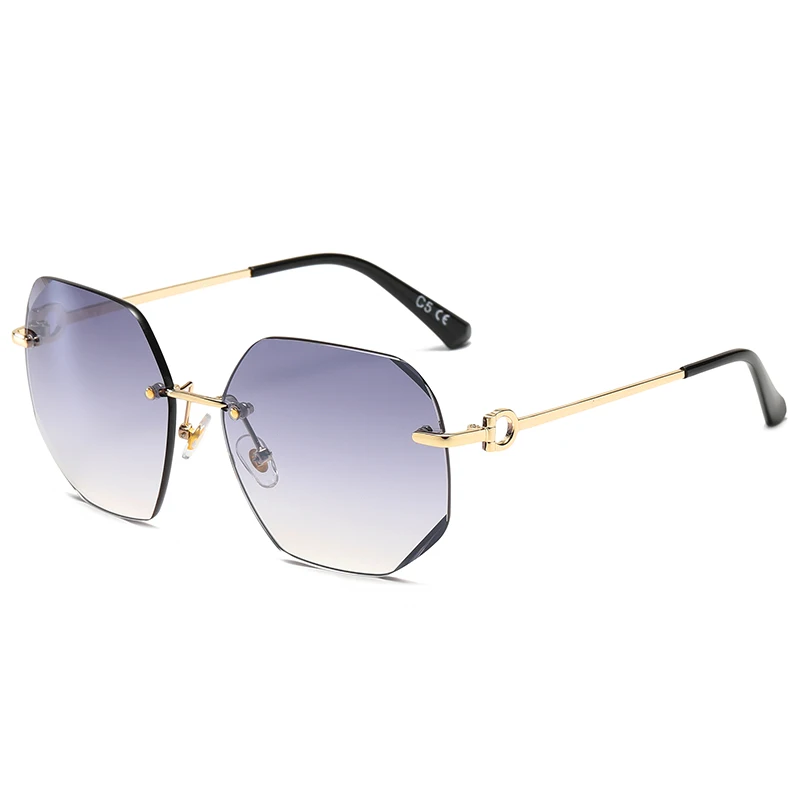 

padey Trendy Women Sunglasses Irregular Fashion Gradient Rimless Lenses Design Material Origin sunglasses 2021, 5 colors