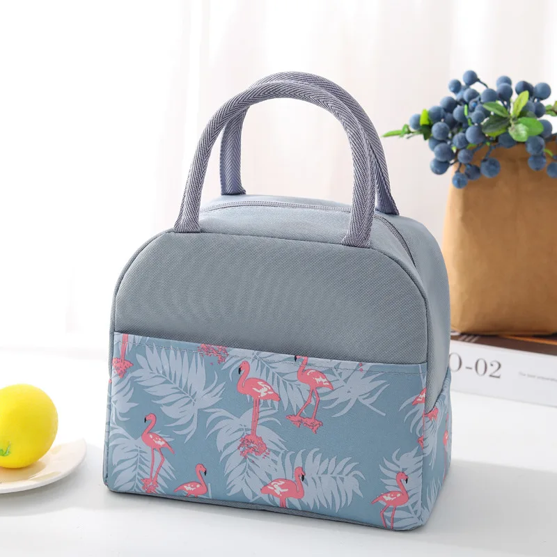 

Waterproof Insulated Lunch Bag Cooler Oxford Cloth Tote Bag For Women