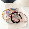Wholesale Korean Women Hair Accessories Set Simple Elastic Hair Band Colorful Handmade Braided knotted Hair Tie