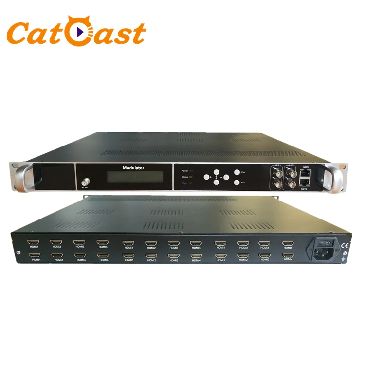 

Cable TV 24 Canales dvb-t modulator H.264 HD a DVB-C ISDBT ATSC RF DVB-T Modulator Encoder Modulator